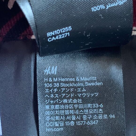 H&M Flare Mini Skirt Pattern Denim With Front Zipper Women 2 Lined - Picture 10 of 15